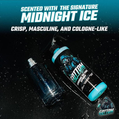 Gottom - Ceramic Detail Spray - 128 oz - SiO2 Hydrophobic Deep Shine Ultra Gloss Top Coat Detailer to Enhance, Extend & Protect - Scented with Midnight Ice
