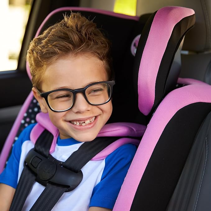 Disney Baby MagicSquad 3-in-1 Harnessed Booster Car Seat, Minnie Dot Party