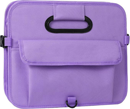 AOKJOY Car Trunk Organizer, Purple, Unisex, Foldable, Non-slip, Adjustable Straps, Multiple Compartments, 600D Oxford Cloth Material