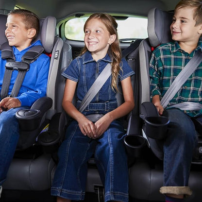 Safety 1st EverSlim 4-in-1 Convertible Car Seat, SecureTech Chest Clip, Ultra-Slim, 4-Mode Infant to Booster, Baby Car Seat, 5-100 lbs, Memory Foam, Fiddlehead