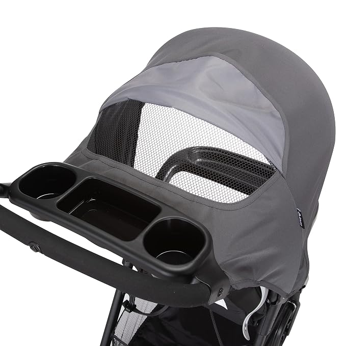 Safety 1st Smooth Ride Travel System Stroller and OnBoard FLX Infant Car Seat, Newborn to Toddler Baby Combo, Easy-Install, Large Canopy, Ample Storage, Foldable, Rear-Facing 4-30 lbs, Monument