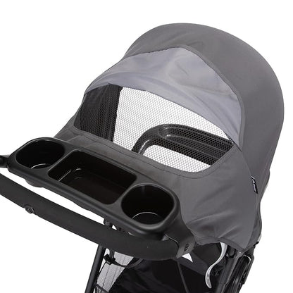 Safety 1st Smooth Ride Travel System Stroller and OnBoard FLX Infant Car Seat, Newborn to Toddler Baby Combo, Easy-Install, Large Canopy, Ample Storage, Foldable, Rear-Facing 4-30 lbs, Monument