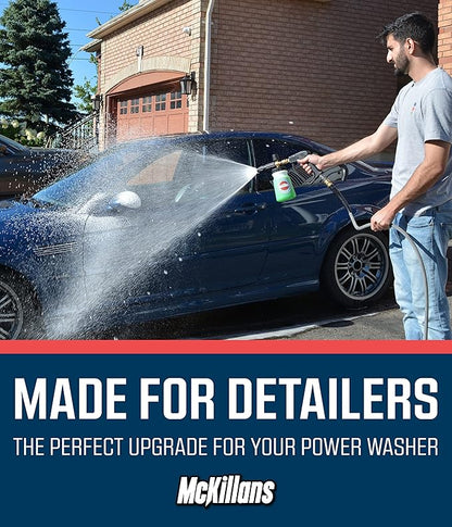 McKillans® Short Pressure Washer Gun with Replacement M22 Inlet - High Pressure Water Handle with 1/4” Quick Connector Coupler - Power Washer Gun Compatible with Foam Cannon - Car Wash Foam Gun