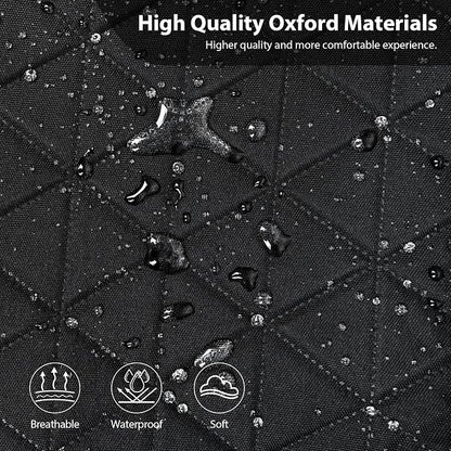 CAR PASS Oxford Bling Diamond Car Seat Covers 2 Front Interior Sets, Waterproof Shining Glitter Sparkly Crystal Universal Armrest Fit 95% Automotive Truck SUV Cute Women Girl, Black Silver Rhinestone