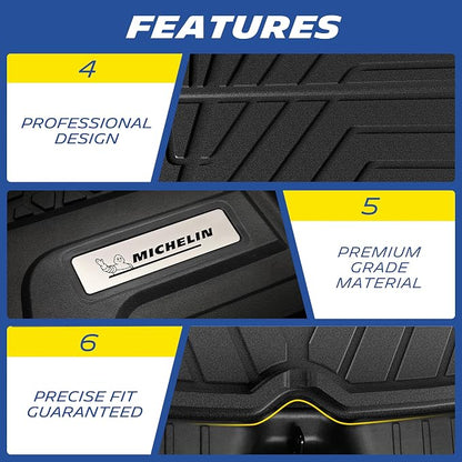 Michelin Vehicle Mat, All-Weather TPE Custom Fit Liner for Tesla Model Y 5 Seat Trunk Mat 2025-2027 (1 Piece), Elite