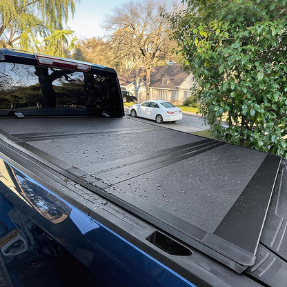 AUTOSAVER88 Low-Profile Hard Tri Fold Truck Bed Tonneau Cover Fit for Nissan Frontier 2022 2023 2024 2025 2026(NO México) with 5ft Bed