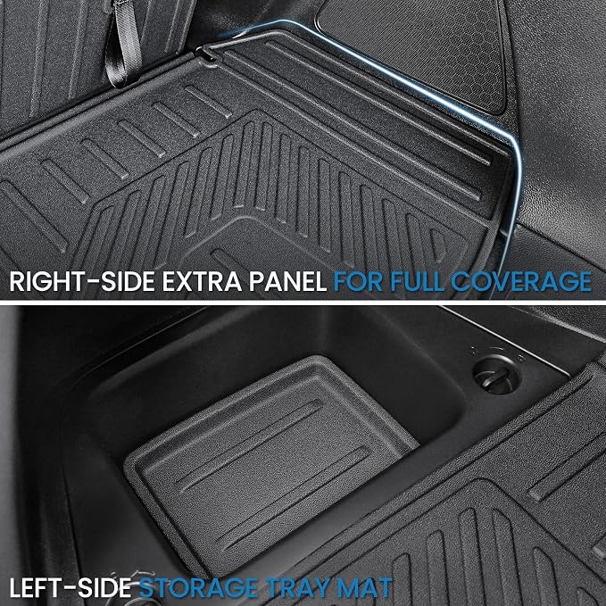 Floor Mats Cargo Mat for Honda Pilot 2026 2025 2024 2023, All Weather TPE Cargo Liner Trunk Mat with Backrest Mat Door Sill Protectors Car Accessories for Pilot (Floor Mats Set)