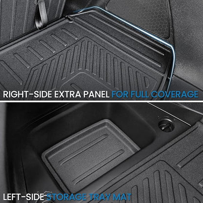 Floor Mats Cargo Mat for Honda Pilot 2026 2025 2024 2023, All Weather TPE Cargo Liner Trunk Mat with Backrest Mat Door Sill Protectors Car Accessories for Pilot (Floor Mats Set)