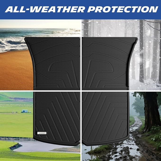 Michelin Vehicle Mat, All-Weather TPE Custom Fit Liner for Tesla Model Y 5 Seat Trunk Mats 2025-2027 (5 Piece), Elite