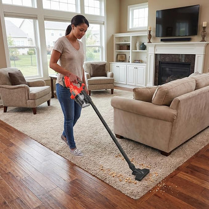 Cordless Vacuum Cleaner Compatible with Mil-Wuakee 20V Battery,20000Pa High Power Handheld Vacuum with HEPA Filter, 5 in 1 Portable Electric Vacuum With LED Light for Carpets, Floors&Cars (No Battery)