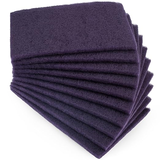 S SATC 6" x 9" Purple General Purpose Scuff Pads,10 Pack Paint Primer Prep Adhesion Scratch Automotive Pads for Scuffing,Scouring,Sanding