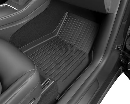 SUPER LINER Tesla Model Y Floor Mats 2021-2024 | Custom Fit All-Weather 9-Piece Set TPE Material |Full Coverage Floor Mats Back Seat Protector, Cargo Liner, Trunk & Interior Accessories