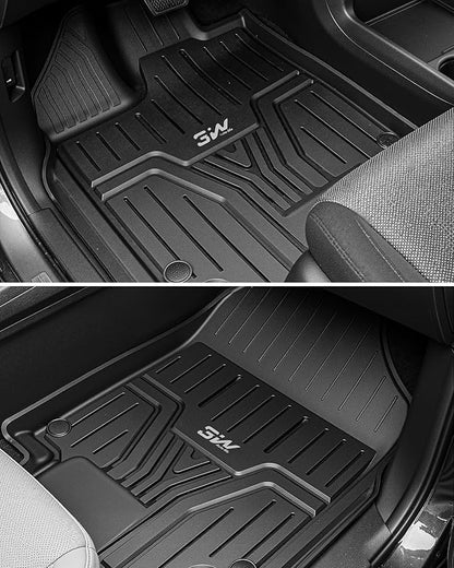3W Floor Mats & Cargo Liner Fit for Honda CR-V 2023 2024 2025 2026 (Include Hybrid), All Weather TPE Custom Fit Honda CRV Floor Liner 1st, 2nd Row and Trunk (Upper Positon) Full Set Car Mats Black