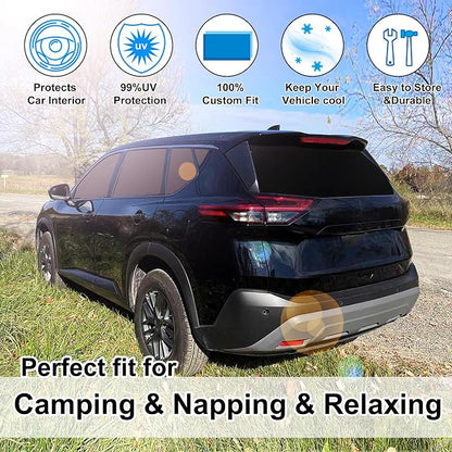TINGLU Window Shades for Nissan Rogue Sport(Not for Rogue) 2017-2024 8PCS Accessories Car Side Full Windows Rear Triangular Windshield Sun Shade Sun UV Rays & Privacy Protection for Camping,Napping