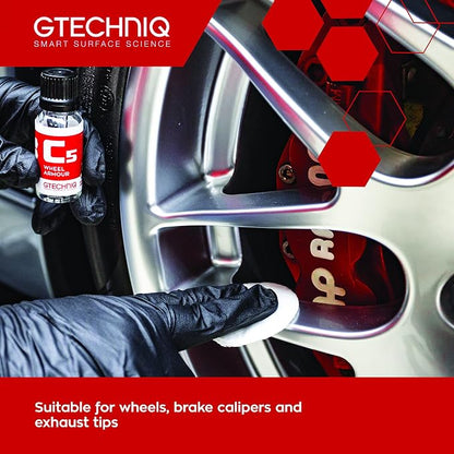 Gtechniq C5 Wheel Armour, Long Term Wheel Protection 15ml | Long-Term Alloy Wheel Sealant, Repels Brake Dust & Road Grime, Durable Hydrophobic Barrier for Easy Cleaning