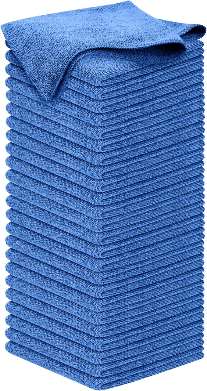 USANOOKS Premium 300GSM Microfiber Cleaning Cloth - 12.5"x12.5" High Performance - 1200 Washes, Ultra Absorbent Microfiber Towels for Cars Undercarriage, Rims & Engine Bay Cleaning - Microfiber Cloth