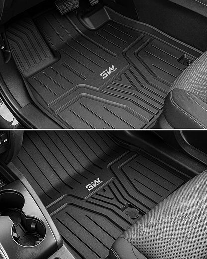 3W Floor Mats and Cargo Mat for Honda Passport 2026, All Weather TPE Custom Fit Passport Floor Liner 1st & 2nd Row & Trunk Mat with Backrest Mat, Full Set for 2026 Honda Passport Accessories, Black