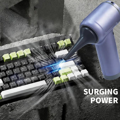 Portable Car Vacuum Cordless,2-in-1 Blow Suction Handheld Cleaner with Multi-Nozzles, Rechargeable Mini Vacuum for Car, Home, Office, Pet Hair, Sofa, Keyboard.