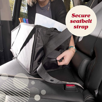 Lusso Gear Car Seat Organizer for Front or Backseat - Great for Adults & Kids, Features 9 Storage Compartments for Toys, Magazines, Tissues, Maps, Books, Documents, Games & More (Floral)