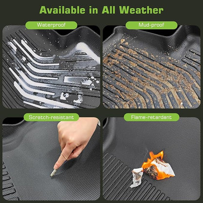 Floor Mats for Ford Edge 2007-2014 & Lincoln MKX 2007-2015, TPE Waterproof Non-Slip All Weather Protection Custom (Floor Mats & Cargo Liner & Backrest Mats)