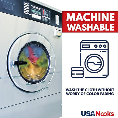 USANOOKS Microfiber Cleaning Cloth - White - 12Pcs (12.5x12.5 inch) High Performance - 1200 Washes, Ultra Absorbent Car Towel Traps Grime & Liquid for Streak-Free Mirror Shine - Car Washing Cloth