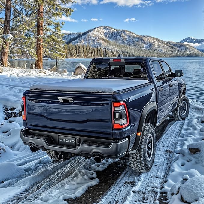 OEDRO FRP Hard Tri-fold Tonneau Cover Fold Truck Bed Covers Fits for Ford F150 F-150 2015-2025 with 5.5 Feet Bed