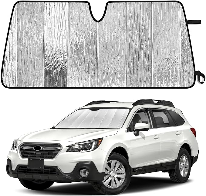 EcoNour Accordion Foldable Windshield Sun Shade Fit for Subaru Outback 2020-2023 2024 2025 Sunshade, Front Car Window Shades Sun Visor, Blocks UV Rays & Heat, Car Accessories