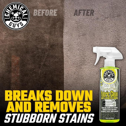 Chemical Guys Foaming Citrus Fabric Clean Carpet & Upholstery Cleaner, Ready to Use, Sprayable (for Carpets, Seats & Floor Mats), Safe for Cars, Home, Office, & More, 2-16 fl oz, Citrus Scent