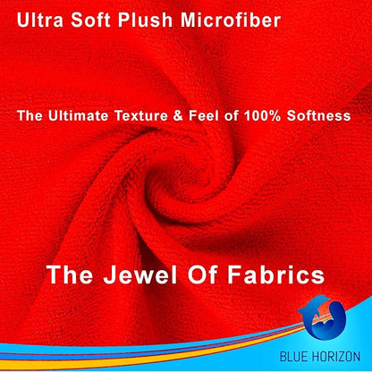 Red Microfiber Cleaning Towels, 3 Dozen Dual-Sided Cleaning Cloths Bulk Pack, Ultra Soft Plush Wash-Cloths, Micro-fiber Detailing Cleaning Cloths for Car, Household and Commercial (Red, 16" x 16")