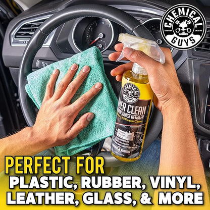 Chemical Guys InnerClean Interior Quick Detailer Cleaner and Protectant for Dashboards Door Panels Seats Trim and Surfaces Non Greasy Interior Car Cleaning Spray and Interior Detailer Spray 16 oz