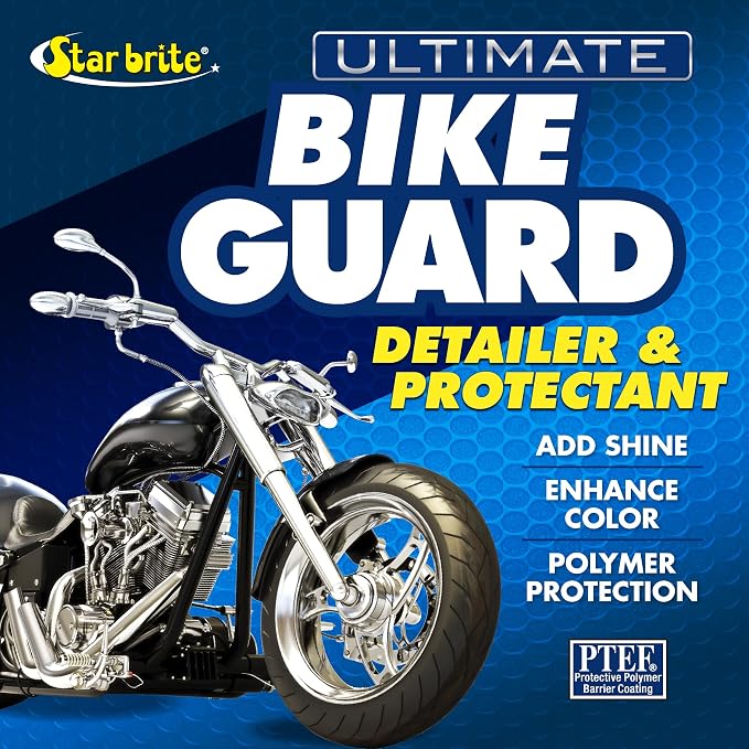 STAR BRITE Ultimate Bike Guard - Motorcycle Detailer & Protectant Spray - Remove Road Grime, Add Shine & Protect in Minutes (098022)