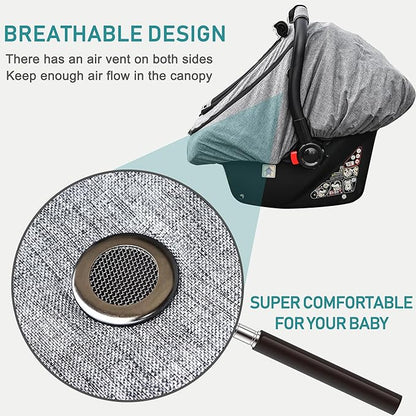 Waterproof Baby Car Seat Cover，YVMVDV Patented Cold Weather Carseat Cover for Babies,Infant Car Seat Cover Canopy for Boy Girls,Windproof Car Seat Canopy for Boys & Girls, Keeps Babies Warm