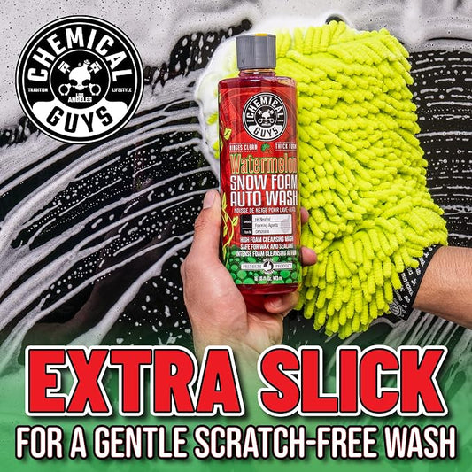 Chemical Guys CWS20864 Watermelon Snow Foam Car Wash Soap (Works with Foam Cannons or Bucket Washes) For Cars, Trucks, Motorcycles, RVs & More, 64 fl oz (Half Gallon) Watermelon Scent