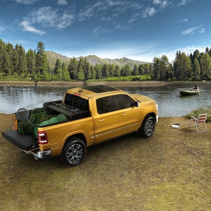 YITAMOTOR Soft Tri-Fold Truck Bed Tonneau Cover Compatible with 2009-2024 Dodge Ram 1500 (19-24 Classic), Fleetside 5.7 ft Bed Without Rambox