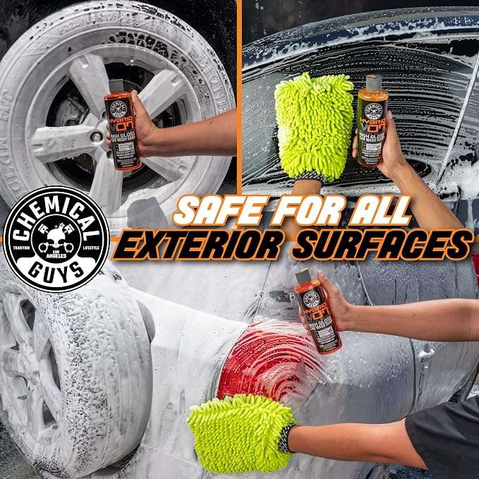 Chemical Guys CWS_808 Hybrid Foaming High Gloss Car Wash Soap (Works with Foam Cannons, Foam Guns or Bucket Washes) Safe for Cars, Trucks, Motorcycles, RVs & More, 128 fl oz (1 Gallon), Orange Scent
