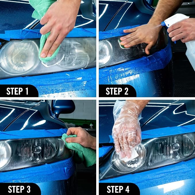 Turtle Wax Headlight Restoration Kit, Removes Oxidation and Yellowing, Restores to Like-New Condition, Increases Visibility and Brightness for Safer Driving, Easy Application
