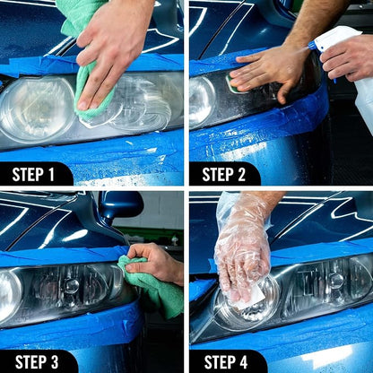 Turtle Wax Headlight Restoration Kit, Removes Oxidation and Yellowing, Restores to Like-New Condition, Increases Visibility and Brightness for Safer Driving, Easy Application