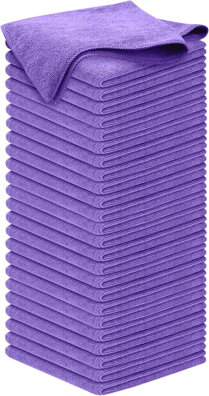 USANOOKS Premium 300GSM Microfiber Cleaning Cloth - 12.5"x12.5" High Performance - 1200 Washes, Ultra Absorbent Microfiber Towels for Cars Undercarriage, Rims & Engine Bay Cleaning - Microfiber Cloth