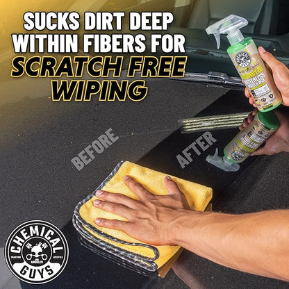 Chemical Guys Professional Grade Premium Microfiber Towels for Cars,Gold,16" x 16",Ultra-Soft and Scratch-Free Car Detailing Cloths for Trucks,Motorcycles,and More,(Pack of 6)