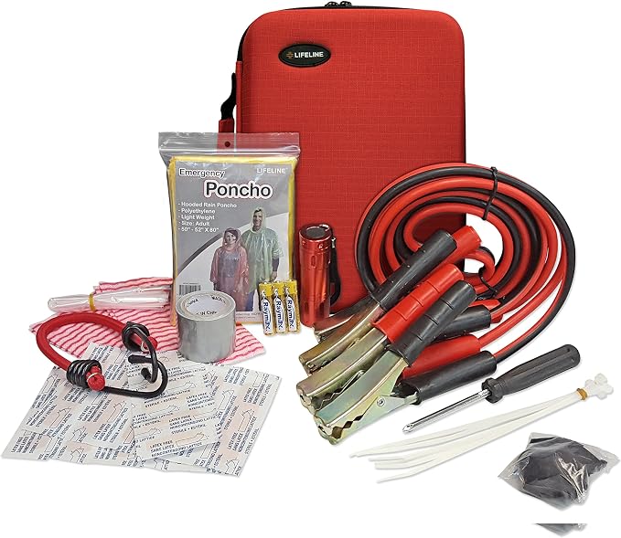 Lifeline 4312 Emergency Roadside Kit, Red