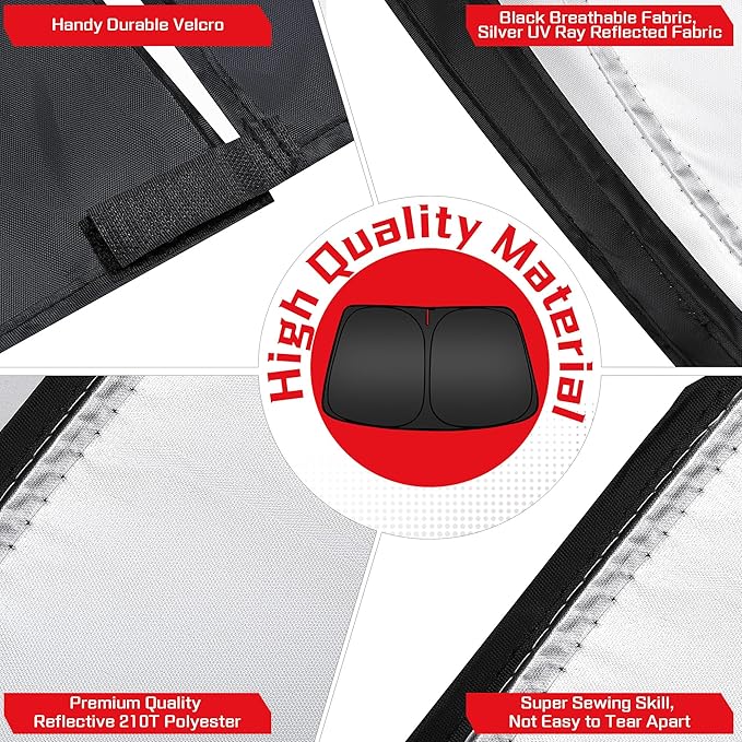 ARISMOTOR Windshield Sun Shade for Porsche Cayenne 2019-2025, Custom Fit Foldable Front Window Sunshade Sun Visor Protector, Block UV Rays Keep Your Car Cooler