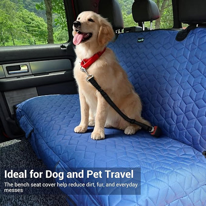 Meginc Dog Car Seat Covers for Back Seat, Heavy Duty Pet Bench Seat Covers for Trucks Waterproof Protector Back Seat Nonslip Dogs Car Seat Covers for Crew Cab/Ford F-Series/Ram 1500/Sierra/Silverado