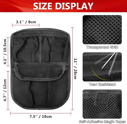 3 Mesh Pockets Front Trunk Lid Organizer Frunk Tool Storage Bag For Can Am Ryker 600 900 Sport Rally Edition 2019-2025 Accessories (Black Style)