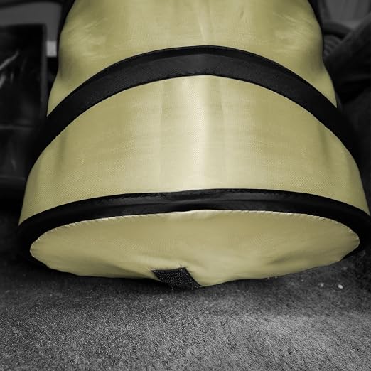 FH Group FH1120 Collapsible Trash Can (Beige) Small with Gift - Universal Fit for Cars Trucks and SUVs