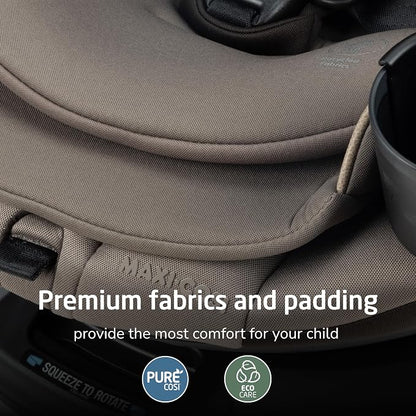 Maxi-Cosi Andi 360 Rotating All-in-One Baby Convertible Car Seat, Rear-Facing, Forward Facing Car Seat, Infant Toddler Booster, Easy Rotation, Tension System, Harness Adjust, Truffle