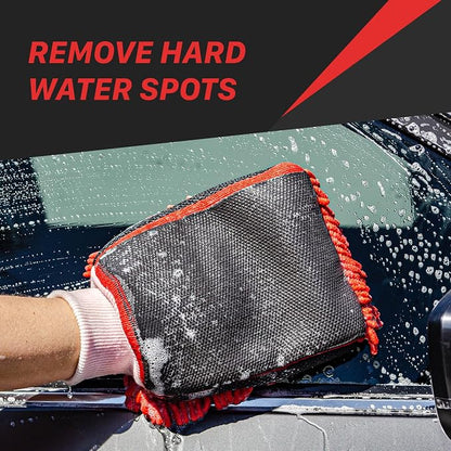 Maxshine Universal Red Chenille Professional Detailing Clay Mitt - Ideal Wash Mitts for Car, SUV, Trucks, Boats, RV Washing - High Efficiency Detailing Wash Mitt - Auto Detailing Accessories