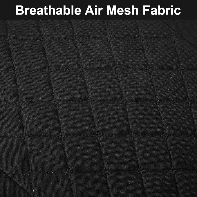 YGL Breathble Car Seat Covers Front Set,Washable Seat Covers for Cars,Premium Cloth Car Seat Protectors,Interior Covers for Cars,Sedan Van Truck SUV(Black)