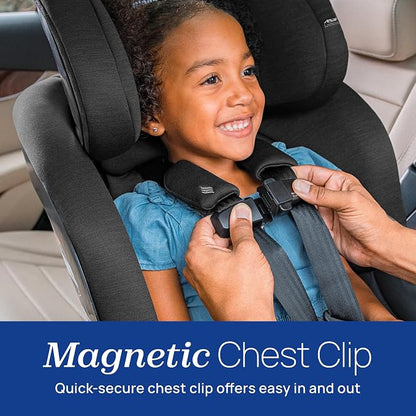 Chicco Fit360 ClearTex Rotating Convertible Car Seat with 360 Degree Rotation for Rear-Facing and Forward-Facing, LeverLock Self-Tensioning Lock System, Obsidian/Black