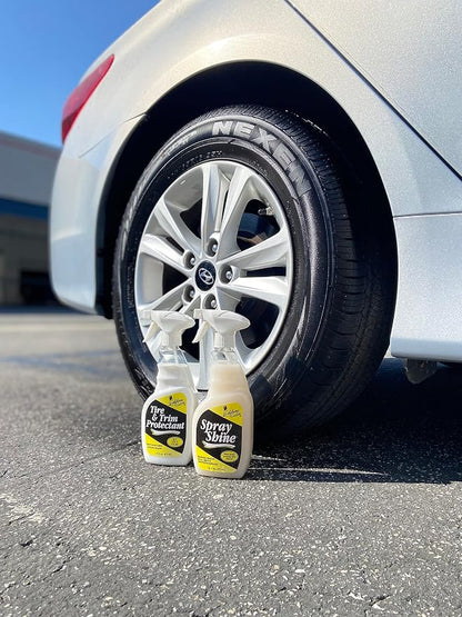 CALIFORNIA CUSTOM Products - Tire & Trim Protectant, Complete The Look of Your Ride While Cleaning and Protecting Your Tires, Exterior Rubber, Plastic Trim and Vinyl. No Oily Film, Perfect for Cars, Truck, Motorcycles and RVs . Keep Your Tires Looking ...