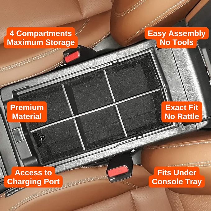 Vehicle OCD - Center Console Organizer for Subaru Outback and Legacy (2015-2019) - Made in USA - SLX122
